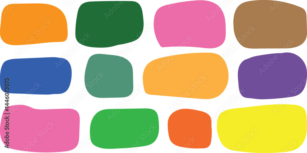 Abstract Cow Print and Colorful Blob Shape Collection Abstract Cow Print and Colorful Blob Shape Collection