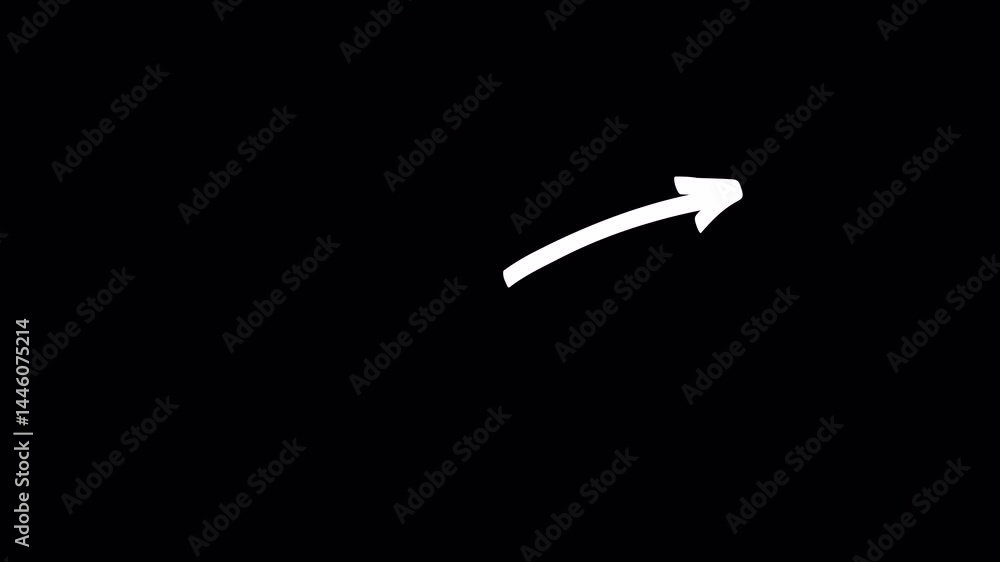 Spinning hand drawn scribble arrow loop animation isolated on transparent alpha channel Spinning hand drawn scribble arrow loop animation isolated on transparent alpha channel