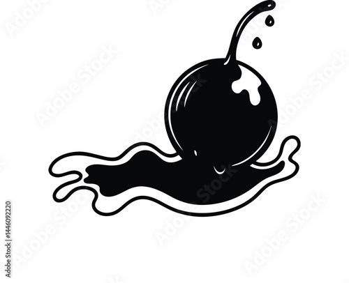 Liquid Chocolate Flow vector illustration