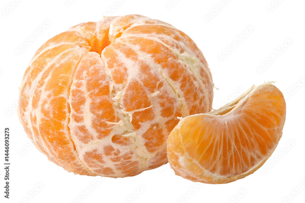 peeled orange on white background peeled orange on white background