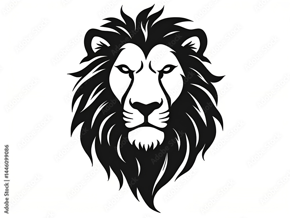 Lion Face Silhouette SVG – Black and White Vector of Majestic Lion Head
Lion Face Silhouette SVG – Black and White Vector of Majestic Lion Head