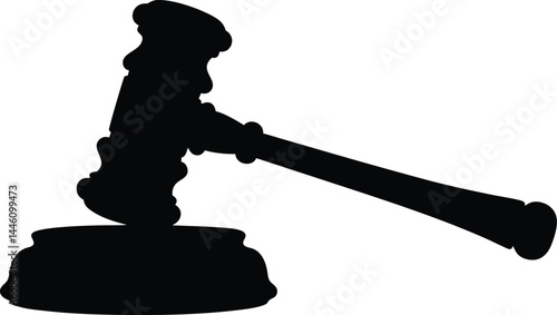 Judge gavel icon vector illustration, Judge gavel silhouette vector