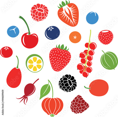 Berry logo. Isolated berry on white background