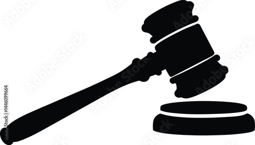 Judge gavel icon vector illustration, Judge gavel silhouette vector