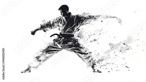 Martial artist black belt punch wallpapers