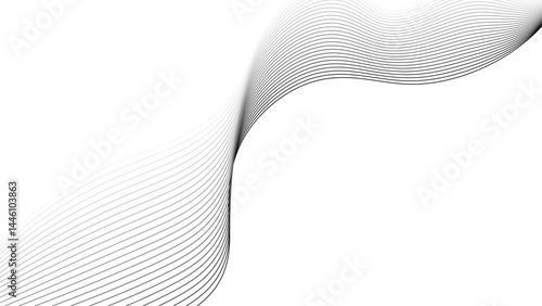 Wallpaper Mural Modern abstract white wave digital geometric Technology, data science frequency gradient lines on transparent background. Undulate Grey Wave Swirl, frequency sound wave, twisted curve lines with blend Torontodigital.ca