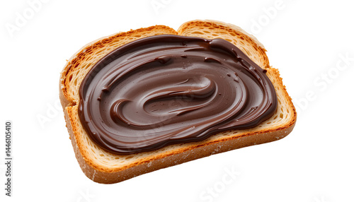 Wallpaper Mural Slice of toasted bread with a generous spread of dark chocolate hazelnut spread isolated on transparent background  Torontodigital.ca