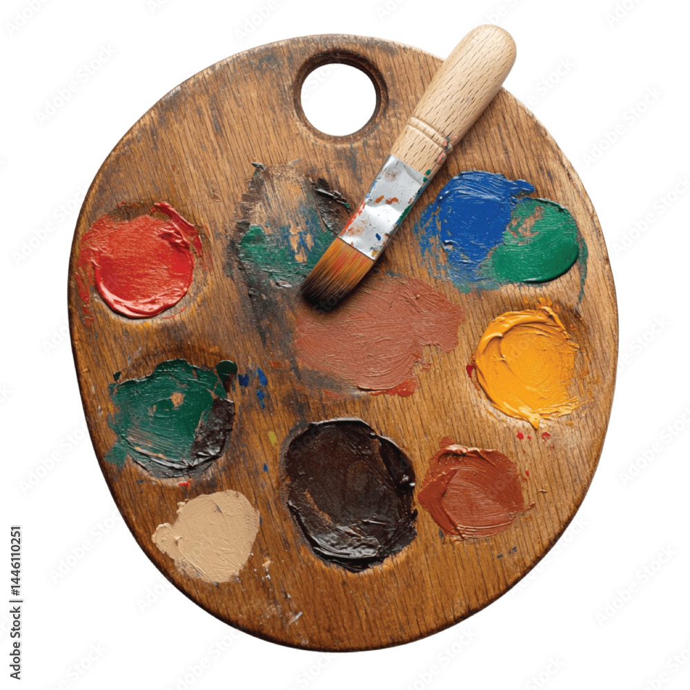 palette and brushes