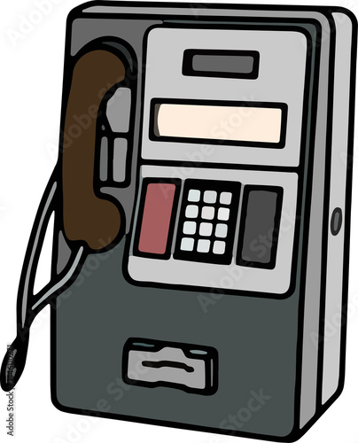 Fotografie Retro public phone illustration
