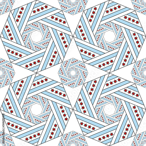 chicago flag pattern. geometric background for decoration. vector illustration