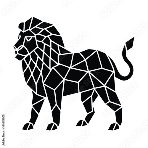 Mosaic Tiger Design in Studio Setting