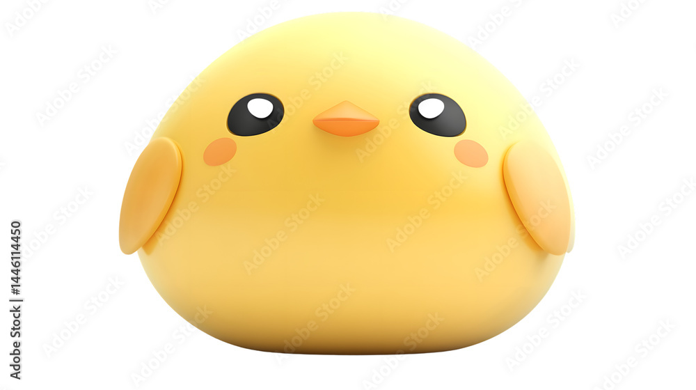 Adorable Yellow Chick with Big Eyes and Cheeks Perfect for Easter Spring Themes and Children Adorable Yellow Chick with Big Eyes and Cheeks Perfect for Easter Spring Themes and Children