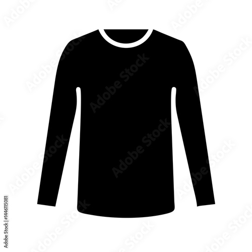 long sleeve shirt silhouette svg transparent background for web and graphic design
