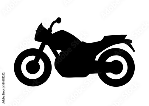 motorcycle silhouette image on transparent background for web and graphic design