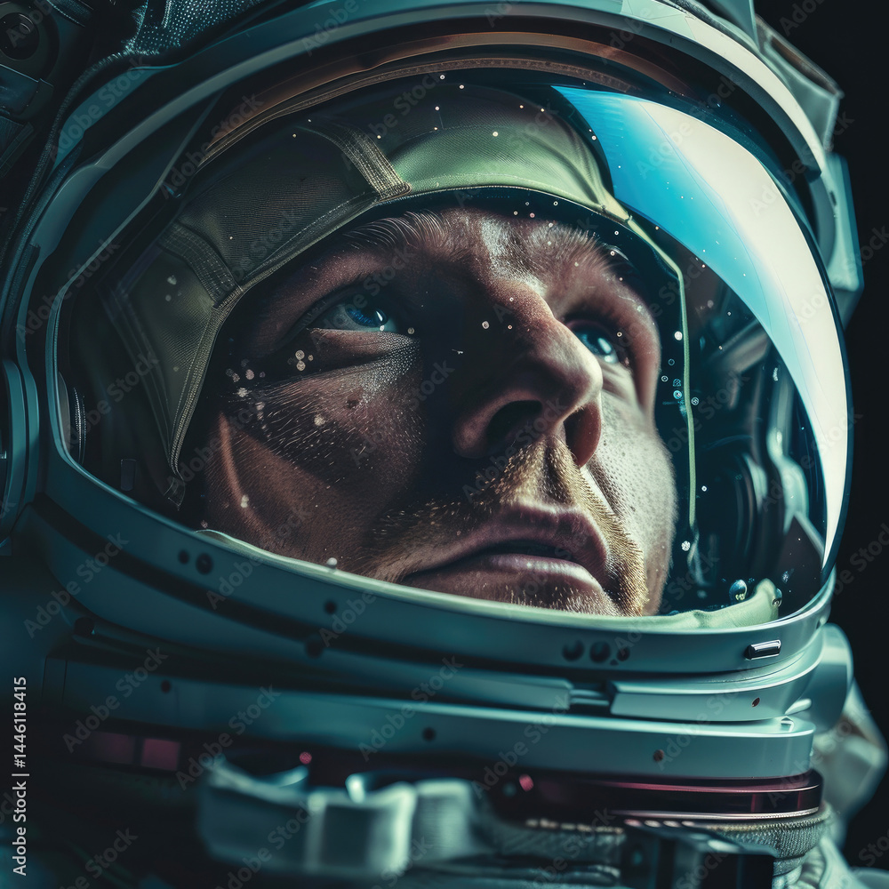 Astronaut portrait in space helmet Astronaut portrait in space helmet
