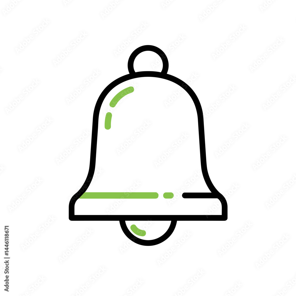 Digital Detox: Mindfulness Bell Icon in Minimalist Style Digital Detox: Mindfulness Bell Icon in Minimalist Style