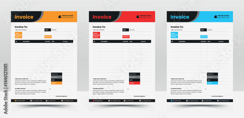 Creative Modern Invoice Design, Stylish, Layout, Elegant, Business, Digital, Template, Smart, Minimalist, And Dynamic Invoice Design