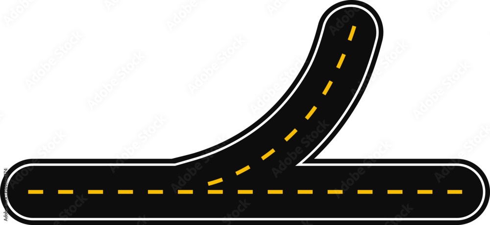 Naklejka premium Bifurcation road
