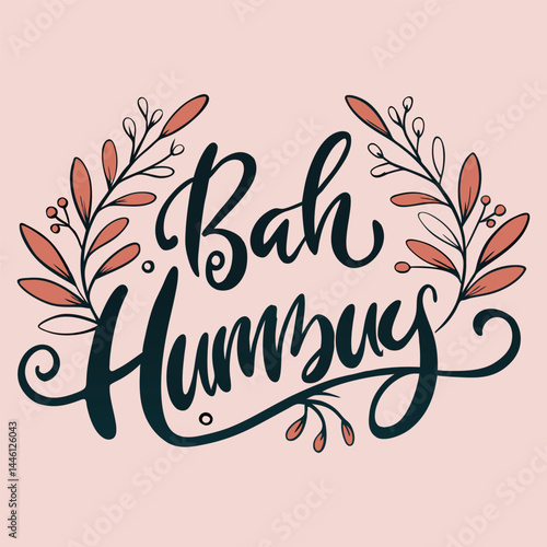 A vector-illustration-featuring-the-phrase 'Bah Humbug'