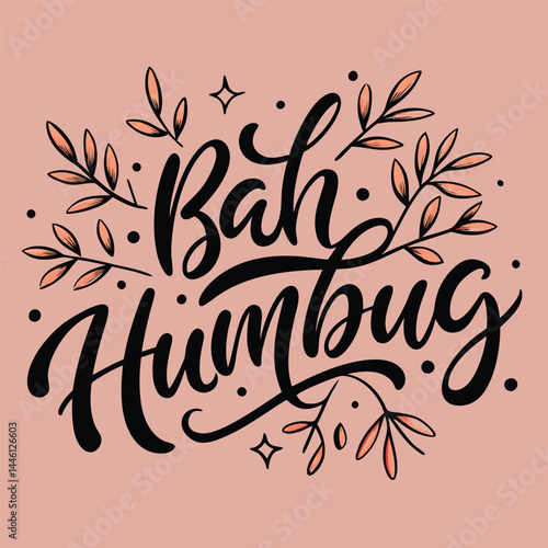 A vector-illustration-featuring-the-phrase 'Bah Humbug'