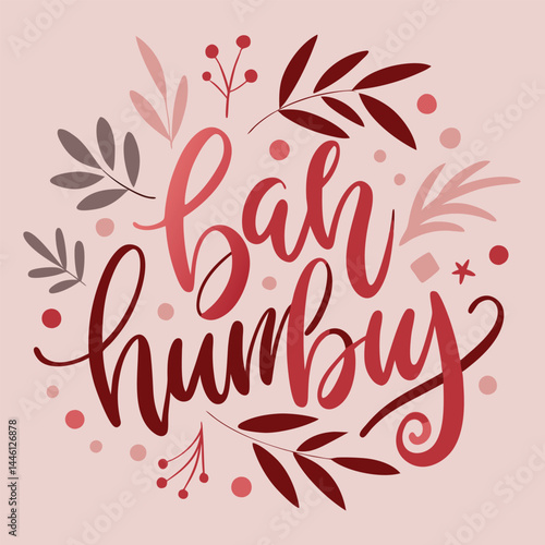 A vector-illustration-featuring-the-phrase 'Bah Humbug'