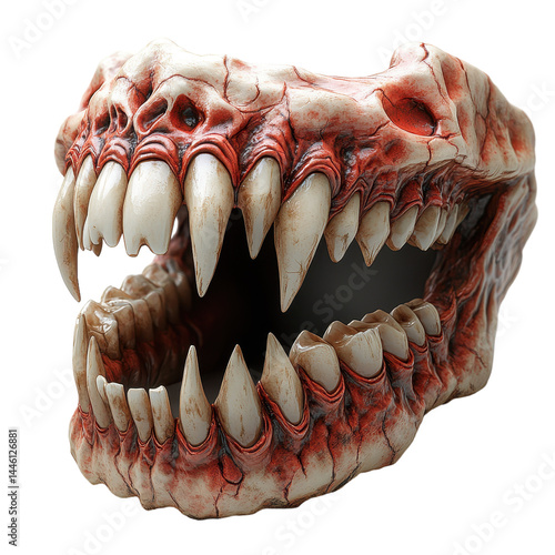fake vampire teeth isolated on transparent background. PNG