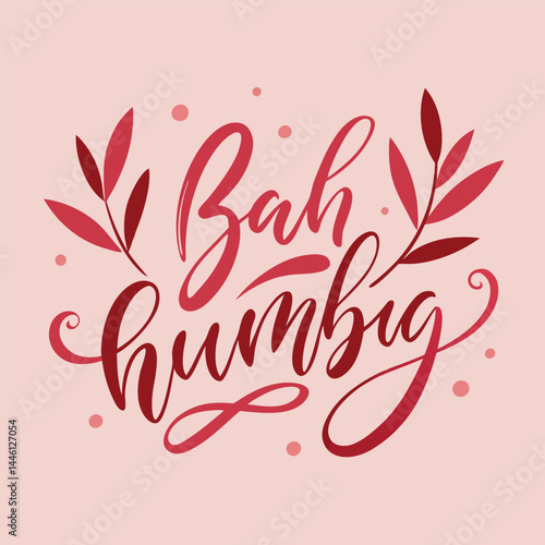 A vector-illustration-featuring-the-phrase 'Bah Humbug'