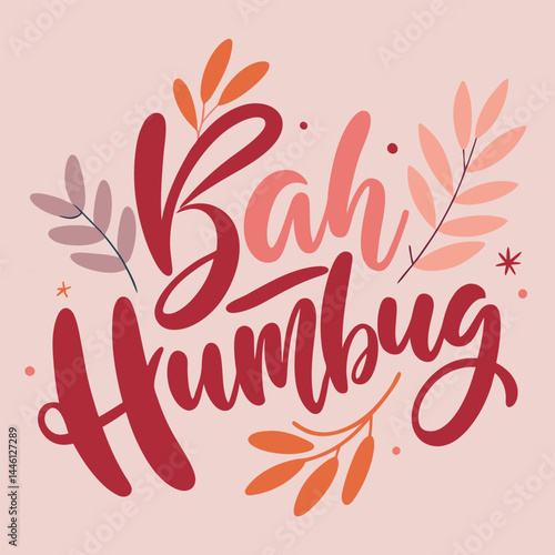 A vector-illustration-featuring-the-phrase 'Bah Humbug'