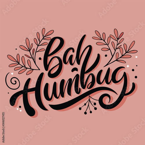 A vector-illustration-featuring-the-phrase 'Bah Humbug'