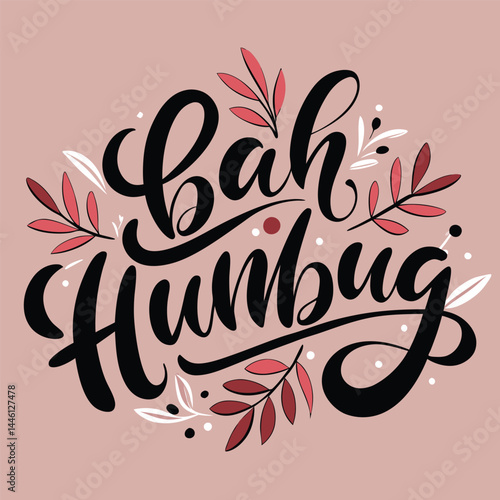 A vector-illustration-featuring-the-phrase 'Bah Humbug'