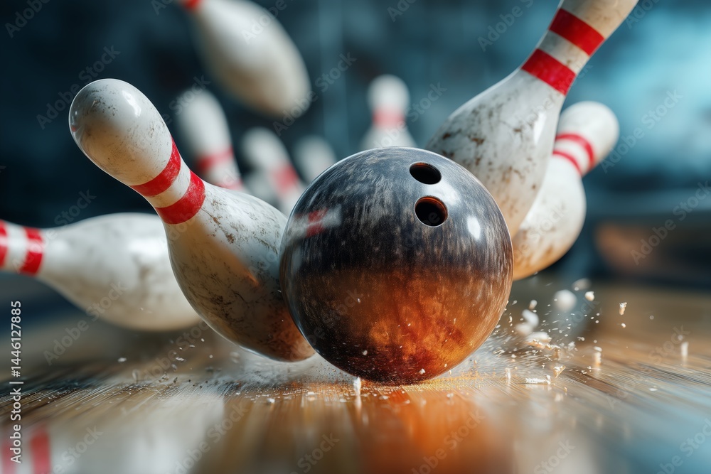 High-Speed Action Shot of Strike