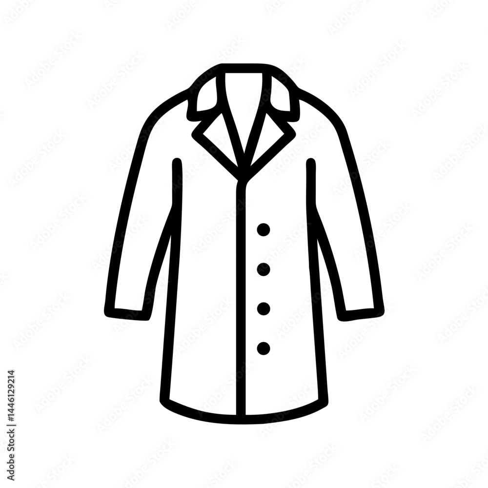 overcoat coat vector drawing on transparent background for web and graphic design overcoat coat vector drawing on transparent background for web and graphic design