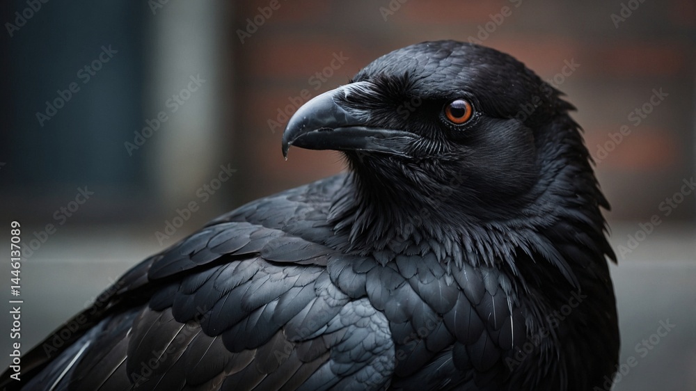 Fototapeta premium black crow, Generative Ai