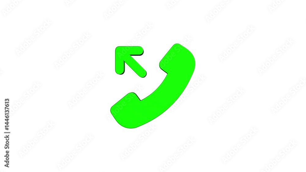 phone rotating 3d icon 4k animation, call looping with alpha channel. mobile telephone illustration icon rotation on white background phone rotating 3d icon 4k animation, call looping with alpha channel. mobile telephone illustration icon rotation on white background