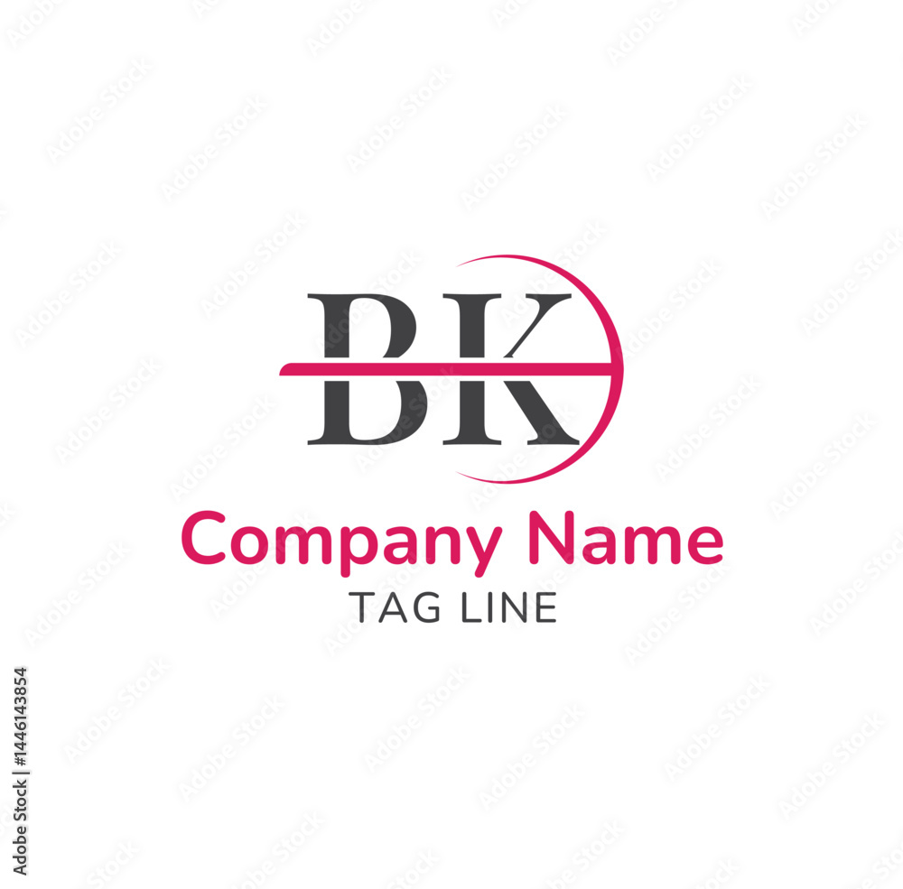 BK monogram style logo design, vector logo design BK monogram style logo design, vector logo design