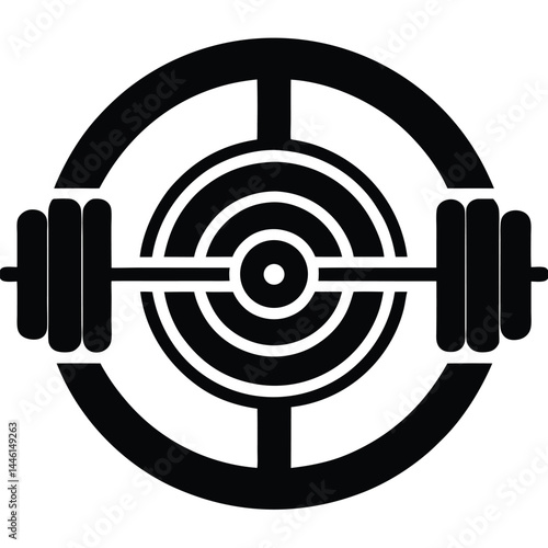 Weightlifting Target Achieve Fitness Goals with Strength Training Icon