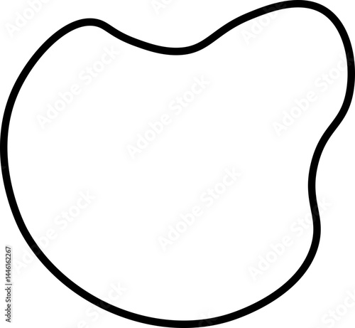 Continuous, flowing outline with smooth transitions between curves.