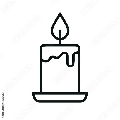 Candle flame representing tranquility and mental well-being  