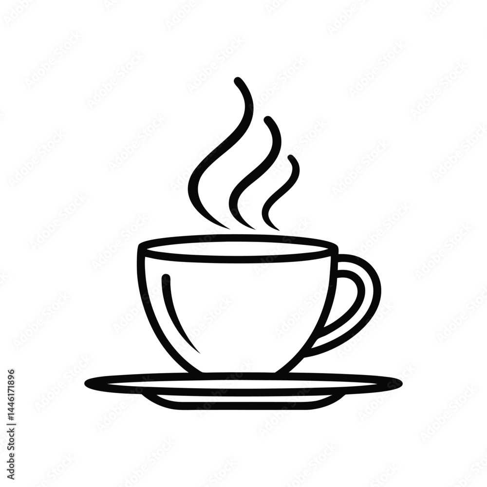 Obraz premium coffee cup icon on white background