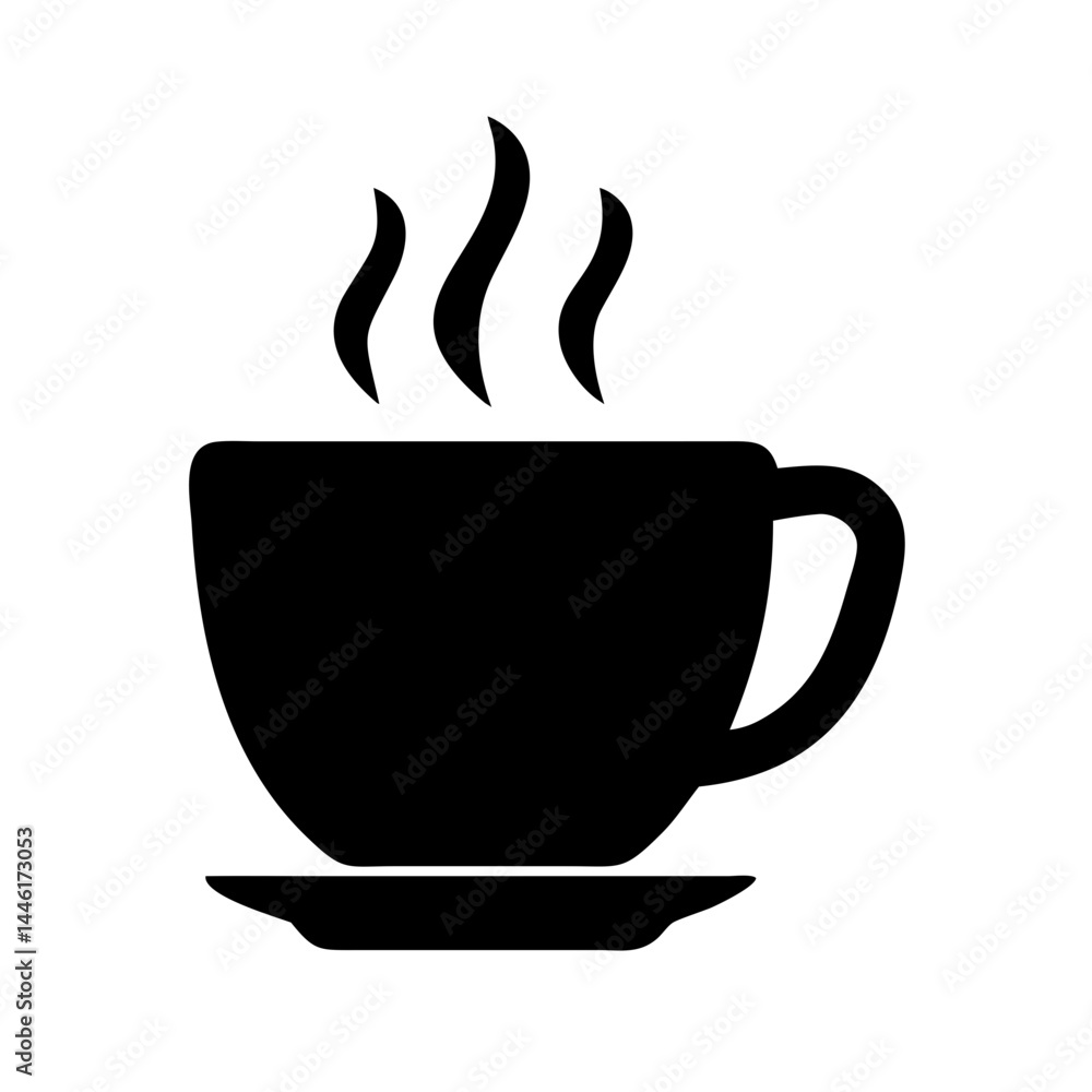 steaming cup possibly coffee or cocoa silhouette on transparent background for web and graphic design steaming cup possibly coffee or cocoa silhouette on transparent background for web and graphic design
