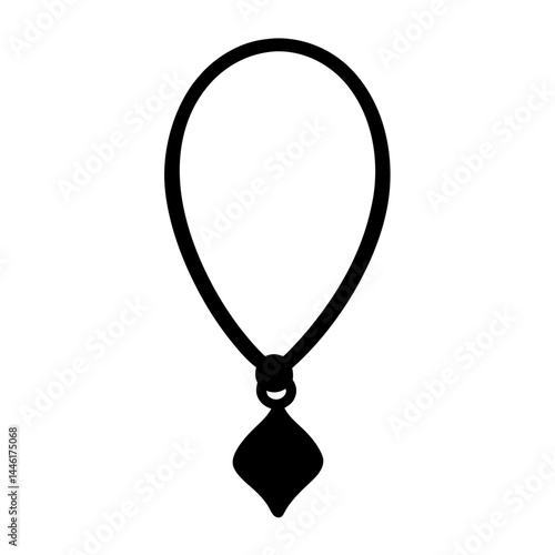 Elegant necklace with a leaf shaped pendant isolated on a white background