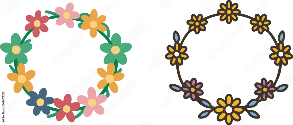 Fototapeta premium set of flowers