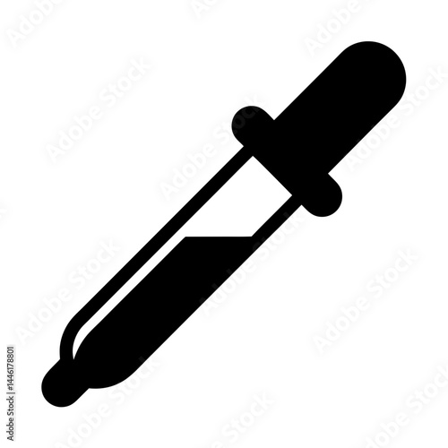Medical pipette with liquid for precise dosage of medicine and chemical analysis
