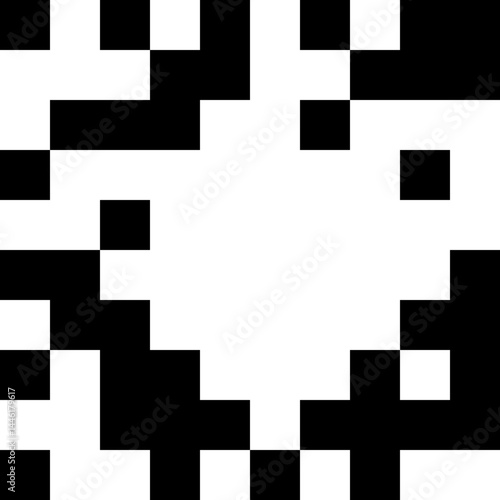 Large QR code in square format for phone, with Position Detection Pattern, with blank space in center, without background.