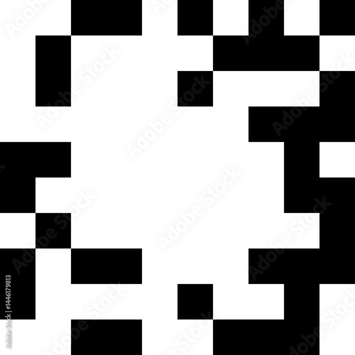 A large square QR code for phones without the position detection pattern, designed for scanning and featuring a blank space in the center for additional information.