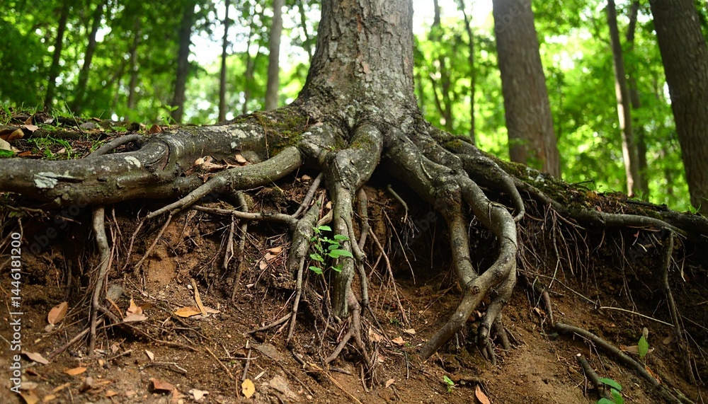 Natural Root Patterns on Soil Surface Natural Root Patterns on Soil Surface