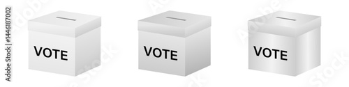 Ballot Box for Election. Voting Box. Election Concept. Vector Illustration.
