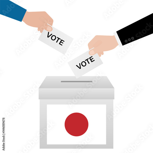 Election in the Japan. Election Concept. Vector Illustration.