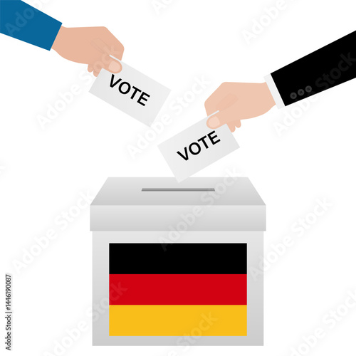 Election in the Germany. Election Concept. Vector Illustration.