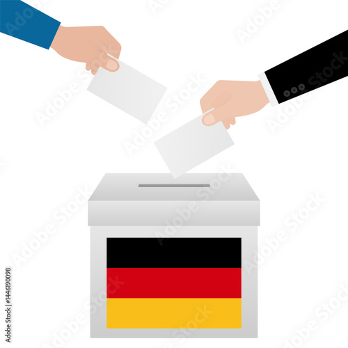 Election in the Germany. Election Concept. Vector Illustration.